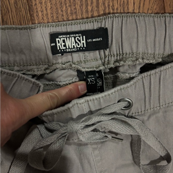 Rewash Khaki Gray Drawstring cargo Pants - Picture 5 of 9